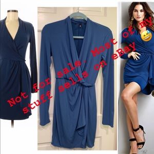 Victoria’s Secret Blue Faux Wrap Dress sz XS